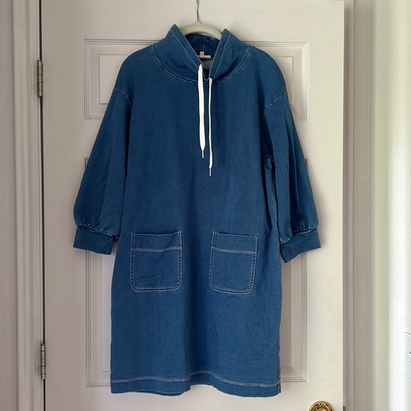 Madewell jean turtleneck dress medium - Picture 1 of 5